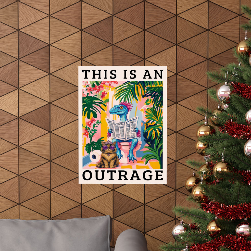 Dungeon Crawler Carl Matte Vertical Poster, This Is An Outrage Art, Bookish Gifts, Book Lover Gift, Sci Fi Fantasy Wall Art