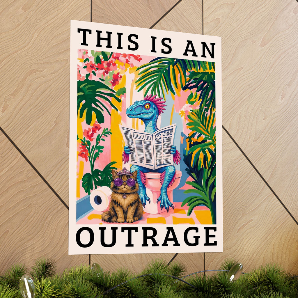 Dungeon Crawler Carl Matte Vertical Poster, This Is An Outrage Art, Bookish Gifts, Book Lover Gift, Sci Fi Fantasy Wall Art