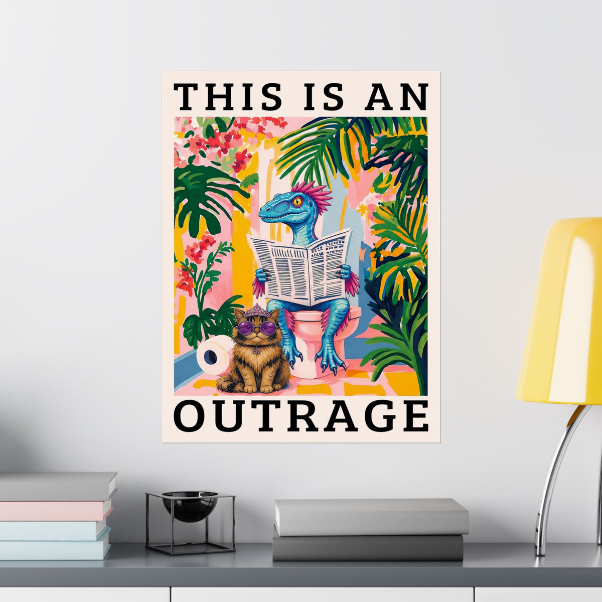 Dungeon Crawler Carl Matte Vertical Poster, This Is An Outrage Art, Bookish Gifts, Book Lover Gift, Sci Fi Fantasy Wall Art