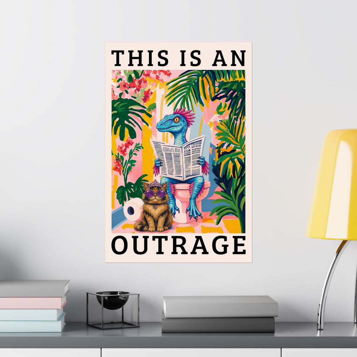Dungeon Crawler Carl Matte Vertical Poster, This Is An Outrage Art, Bookish Gifts, Book Lover Gift, Sci Fi Fantasy Wall Art