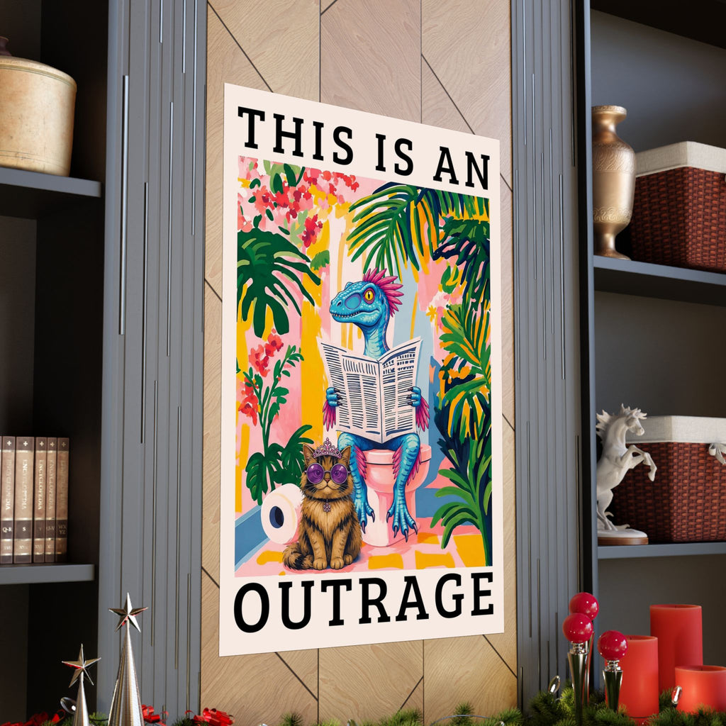 Dungeon Crawler Carl Matte Vertical Poster, This Is An Outrage Art, Bookish Gifts, Book Lover Gift, Sci Fi Fantasy Wall Art