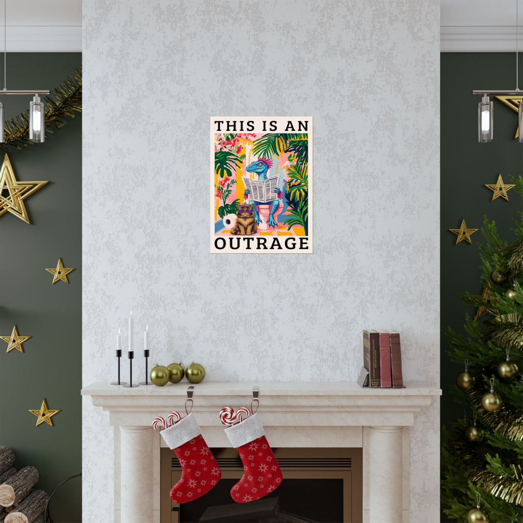 Dungeon Crawler Carl Matte Vertical Poster, This Is An Outrage Art, Bookish Gifts, Book Lover Gift, Sci Fi Fantasy Wall Art