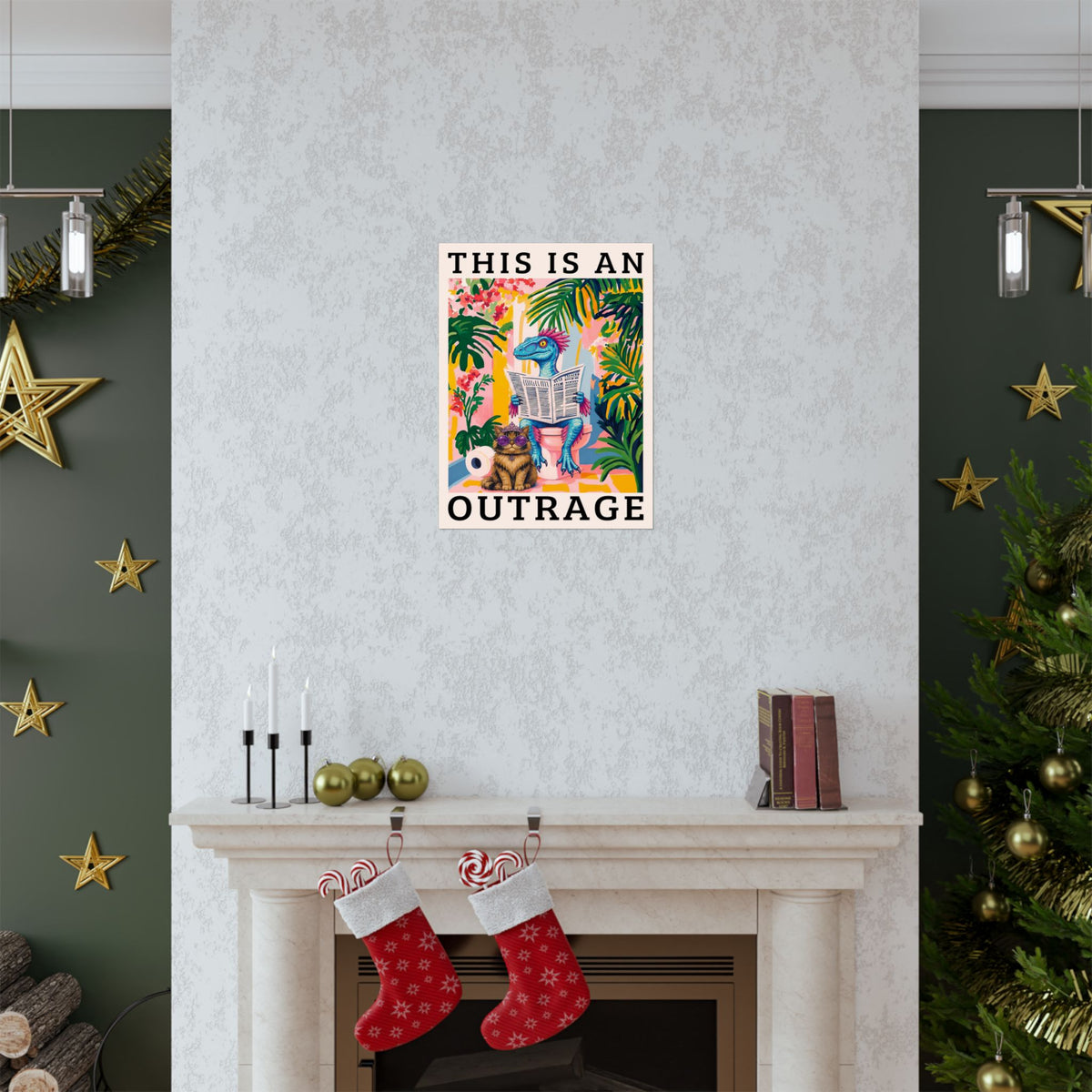 Dungeon Crawler Carl Matte Vertical Poster, This Is An Outrage Art, Bookish Gifts, Book Lover Gift, Sci Fi Fantasy Wall Art