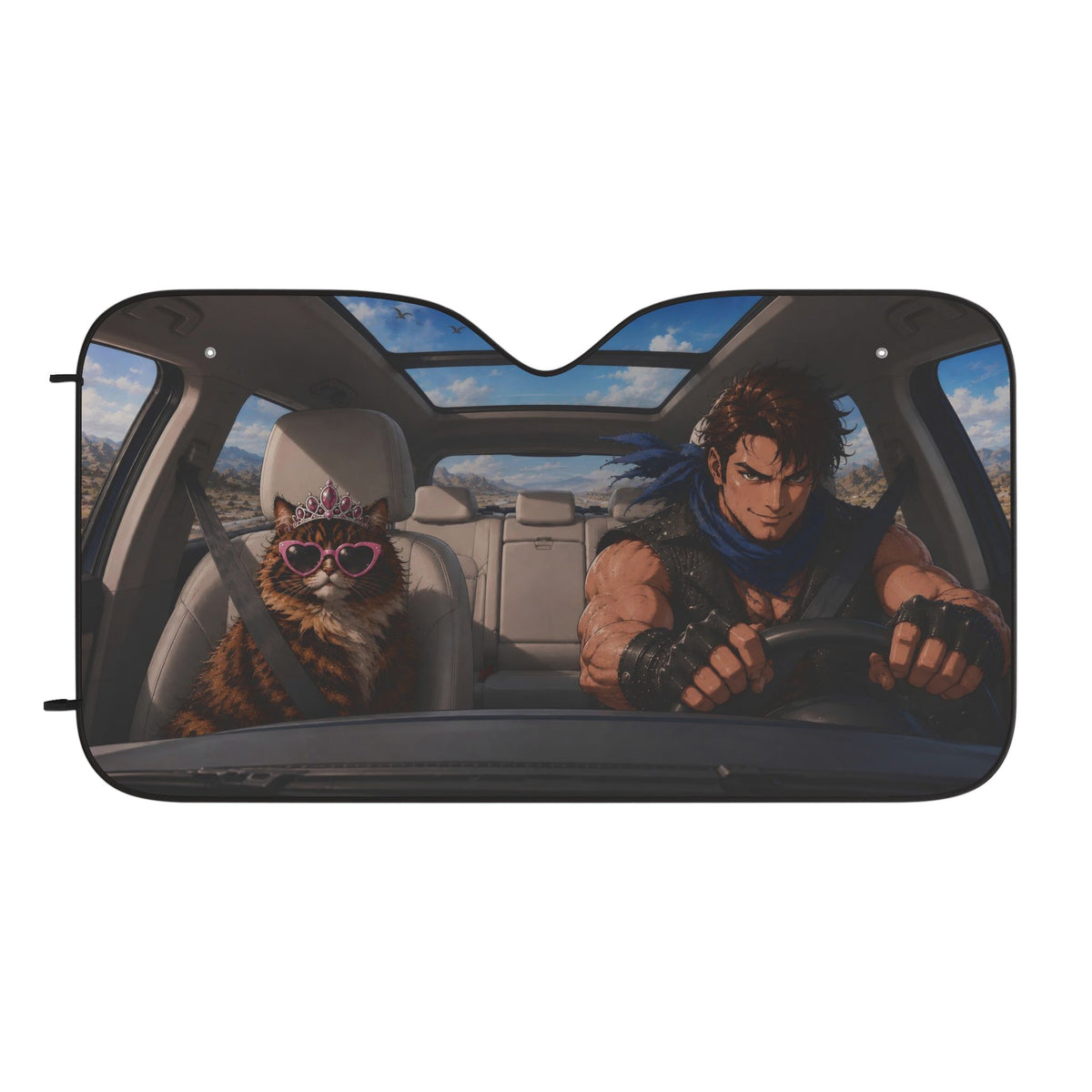 Dungeon Crawler Carl Car Sunshade 30"×55", Princess Donut Gift, Gamer Gift, Gift for Nerds , LitRPG, Bookish Merch