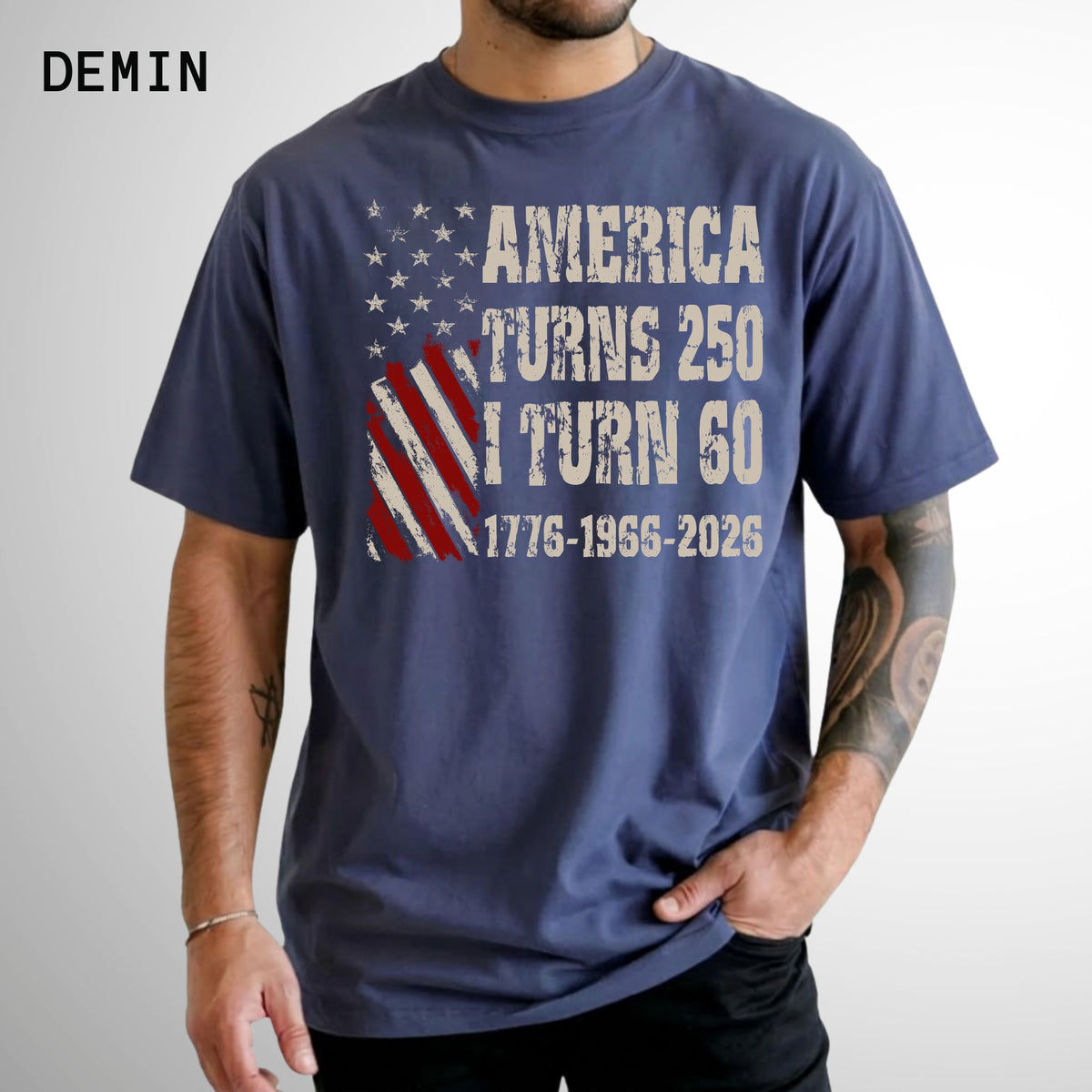 Comfort Colors® Vintage 60th Birthday Shirt 1966, America Turns 250 Tee, 60th Birthday Gift Idea, Patriotic Birthday Shirt 2026, 1966 Birthday T-Shirt