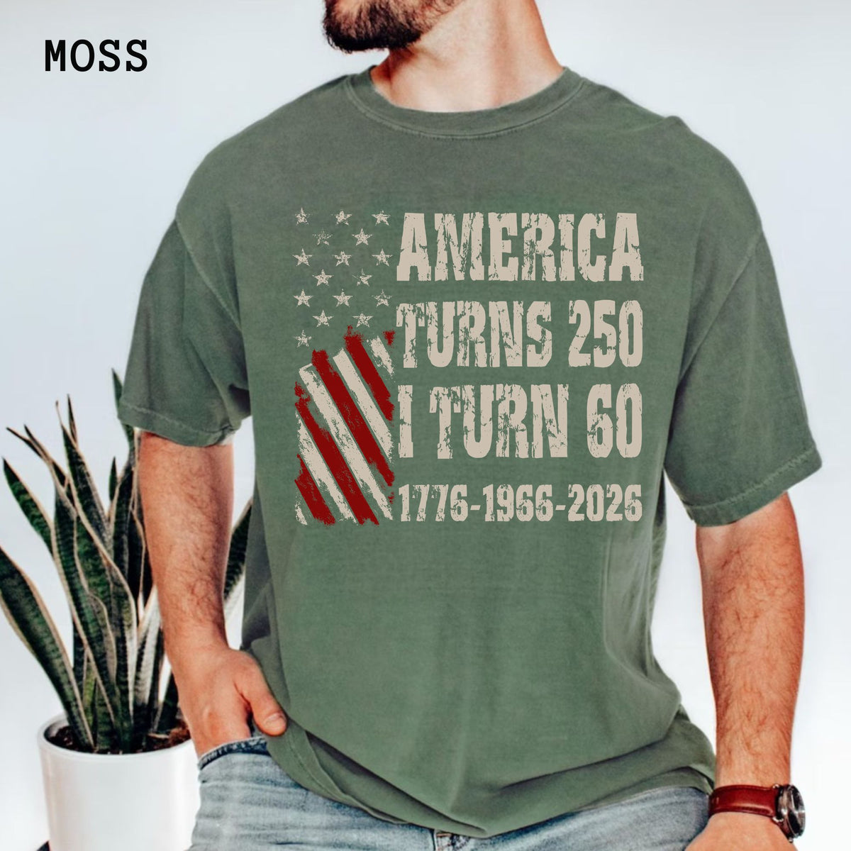 Comfort Colors® Vintage 60th Birthday Shirt 1966, America Turns 250 Tee, 60th Birthday Gift Idea, Patriotic Birthday Shirt 2026, 1966 Birthday T-Shirt