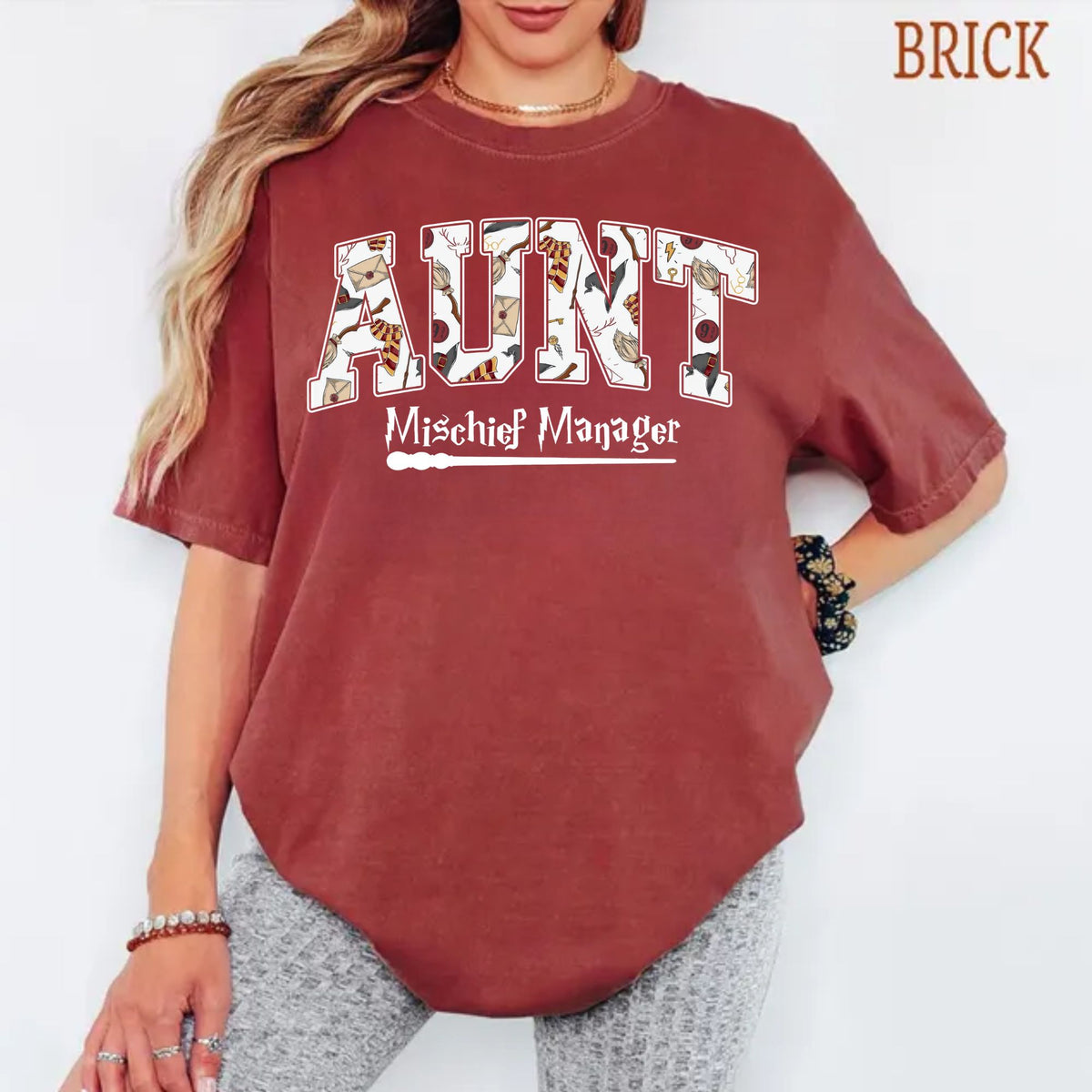 Comfort Colors Aunt Manager of Mischief Shirt, Fantastic Aunt T Shirt, Wizard Aunt Shirt, Magic Aunt Graphic T Shirt, Funny Auntie Shirt