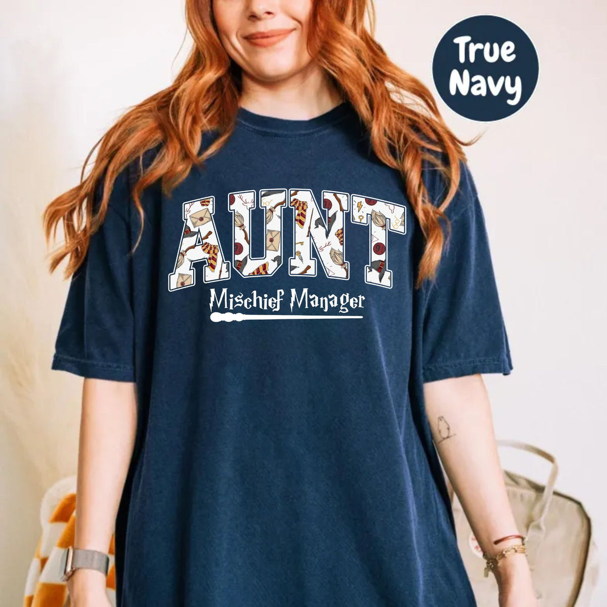 Comfort Colors Aunt Manager of Mischief Shirt, Fantastic Aunt T Shirt, Wizard Aunt Shirt, Magic Aunt Graphic T Shirt, Funny Auntie Shirt