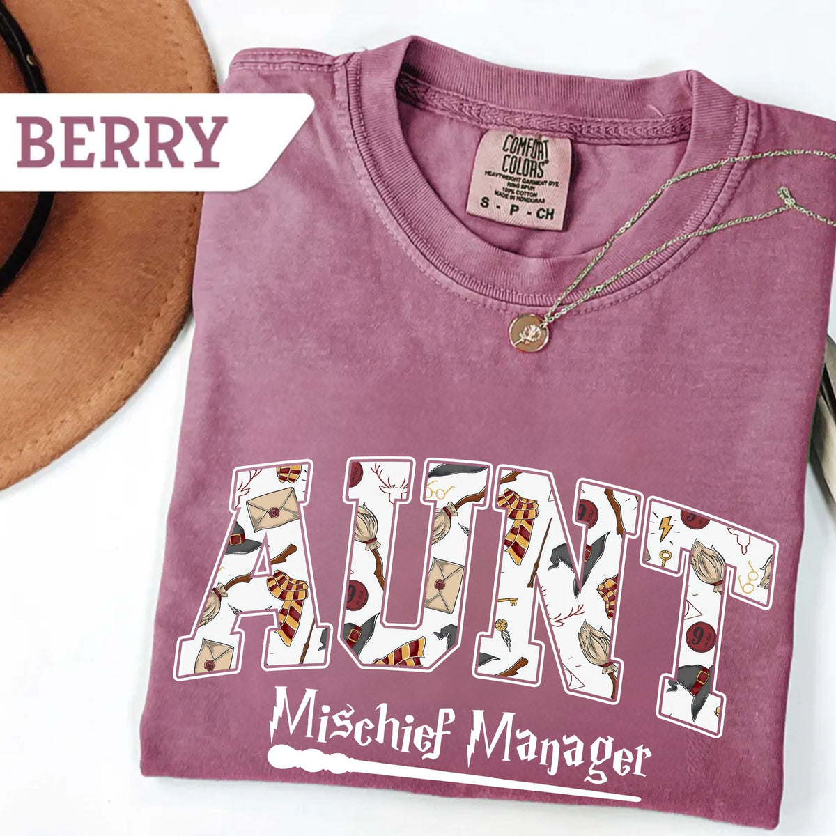 Comfort Colors Aunt Manager of Mischief Shirt, Fantastic Aunt T Shirt, Wizard Aunt Shirt, Magic Aunt Graphic T Shirt, Funny Auntie Shirt