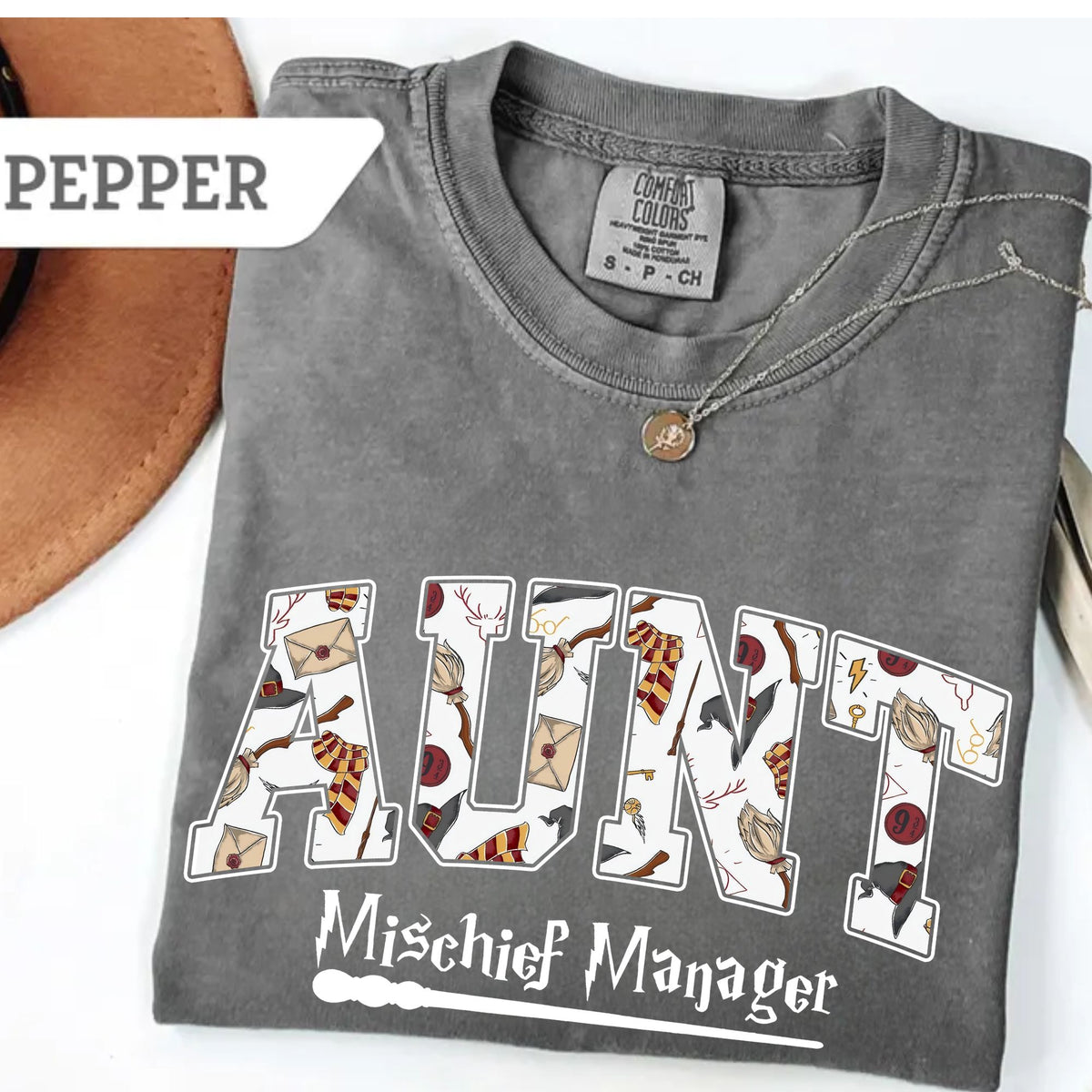 Comfort Colors Aunt Manager of Mischief Shirt, Fantastic Aunt T Shirt, Wizard Aunt Shirt, Magic Aunt Graphic T Shirt, Funny Auntie Shirt