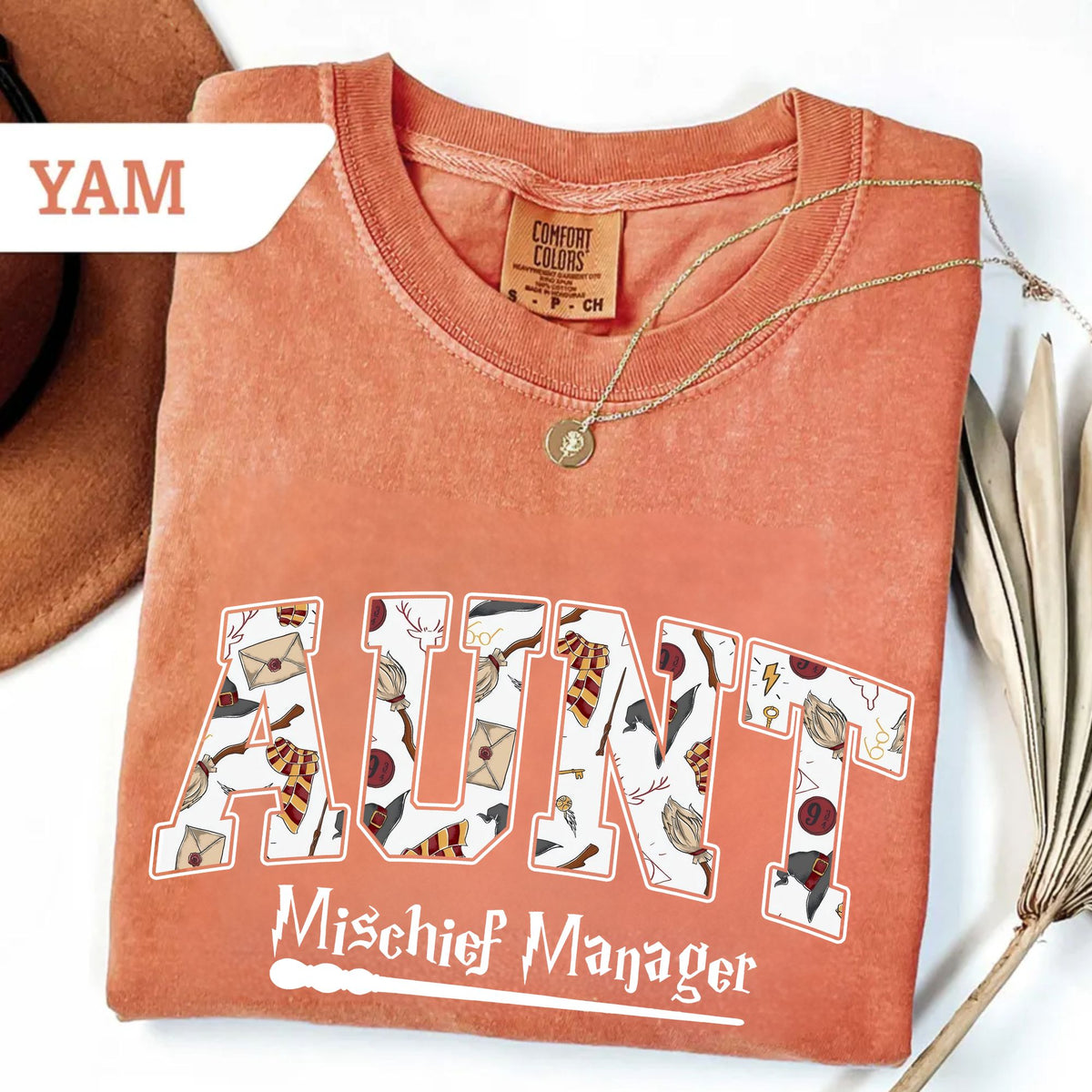 Comfort Colors Aunt Manager of Mischief Shirt, Fantastic Aunt T Shirt, Wizard Aunt Shirt, Magic Aunt Graphic T Shirt, Funny Auntie Shirt