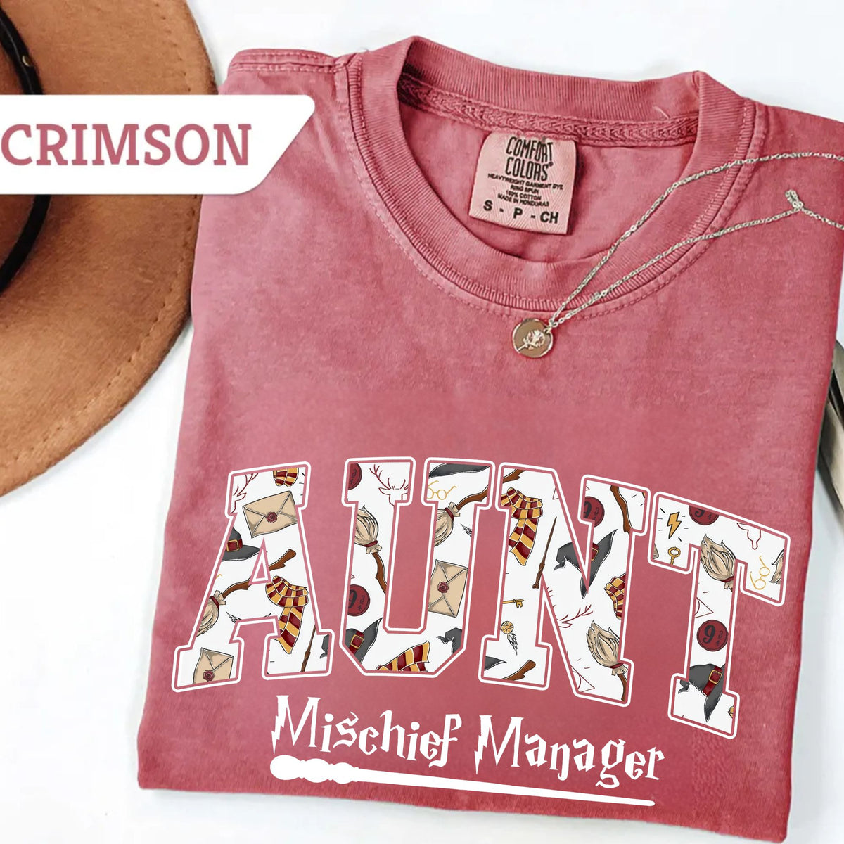 Comfort Colors Aunt Manager of Mischief Shirt, Fantastic Aunt T Shirt, Wizard Aunt Shirt, Magic Aunt Graphic T Shirt, Funny Auntie Shirt