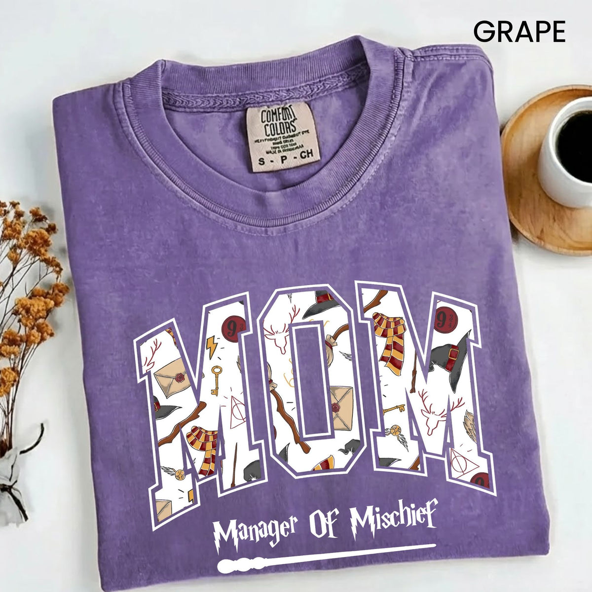 Comfort Colors Wizard Mom Shirt, Manager of Mischief, Fantastic Mom T Shirt, Wizard World Mom Tee, Halloween Park Tshirt, Magic Mama Graphic T Shirt