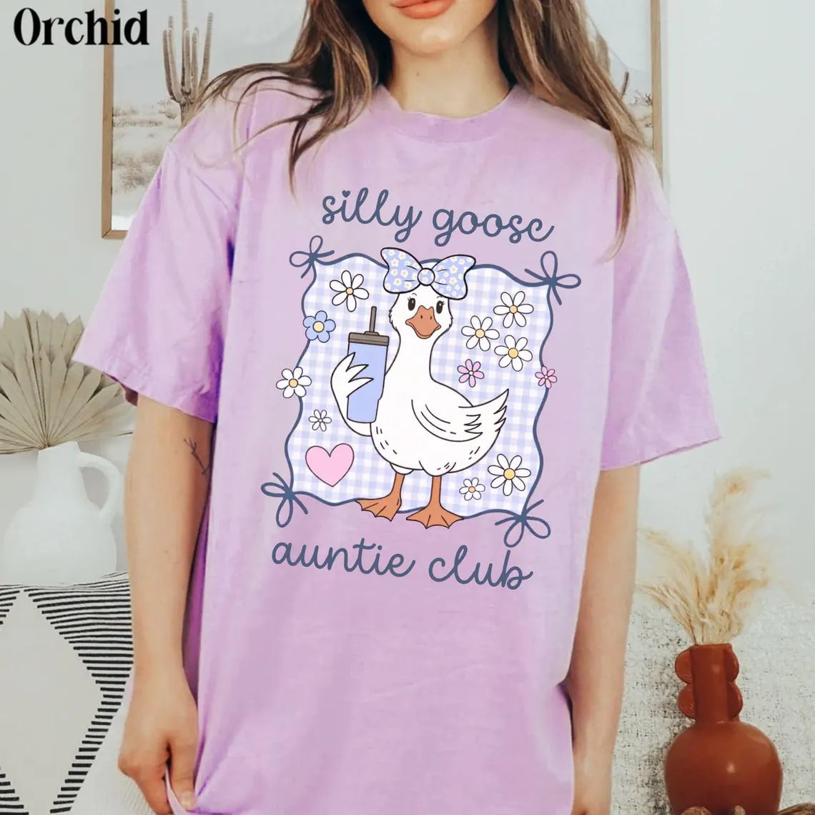 Comfort Colors® Cute Aunt Shirt, Silly Goose Auntie Shirt, New Aunt Gift, Pregnancy Announcement for Sister, Future Aunt Tee