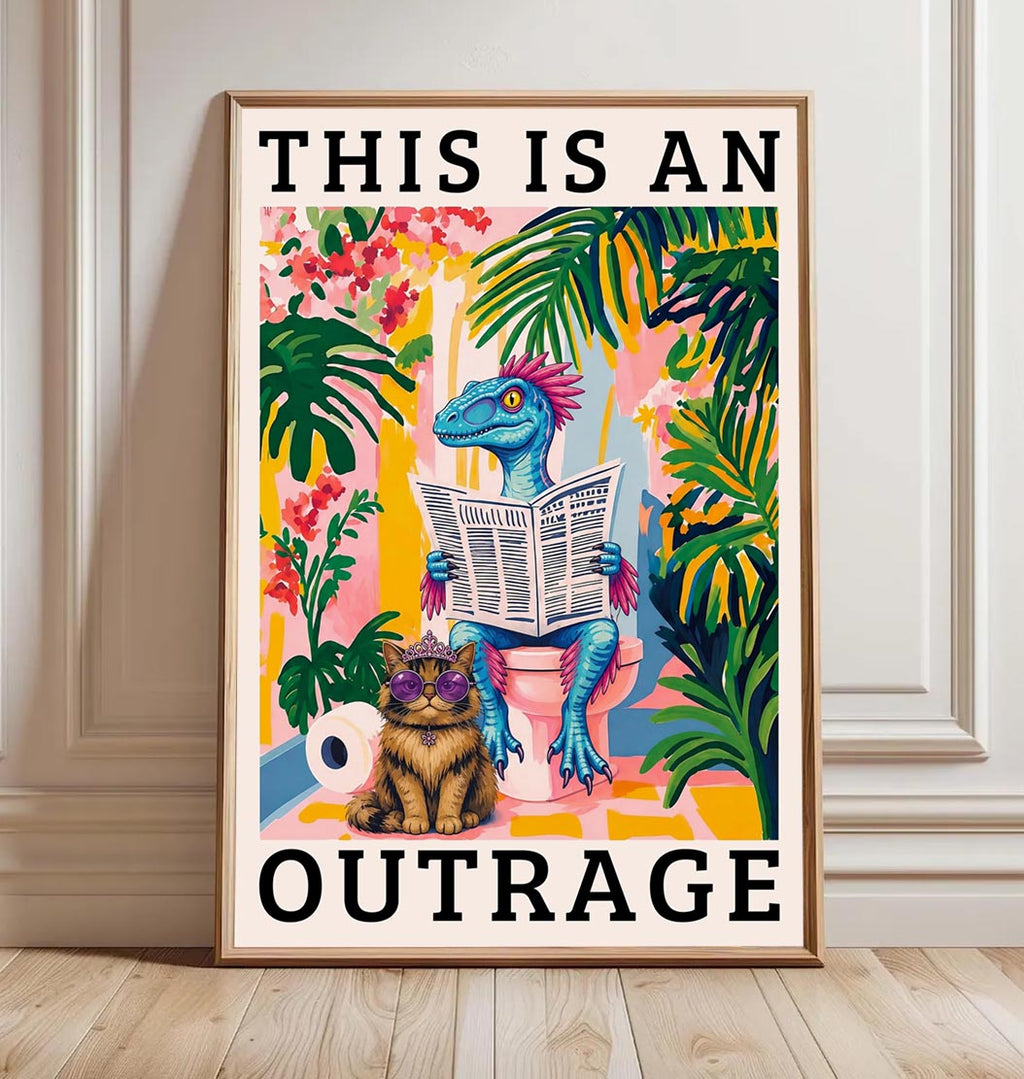 Dungeon Crawler Carl Matte Vertical Poster, This Is An Outrage Art, Bookish Gifts, Book Lover Gift, Sci Fi Fantasy Wall Art