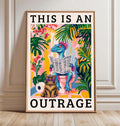 Dungeon Crawler Carl Matte Vertical Poster, This Is An Outrage Art, Bookish Gifts, Book Lover Gift, Sci Fi Fantasy Wall Art