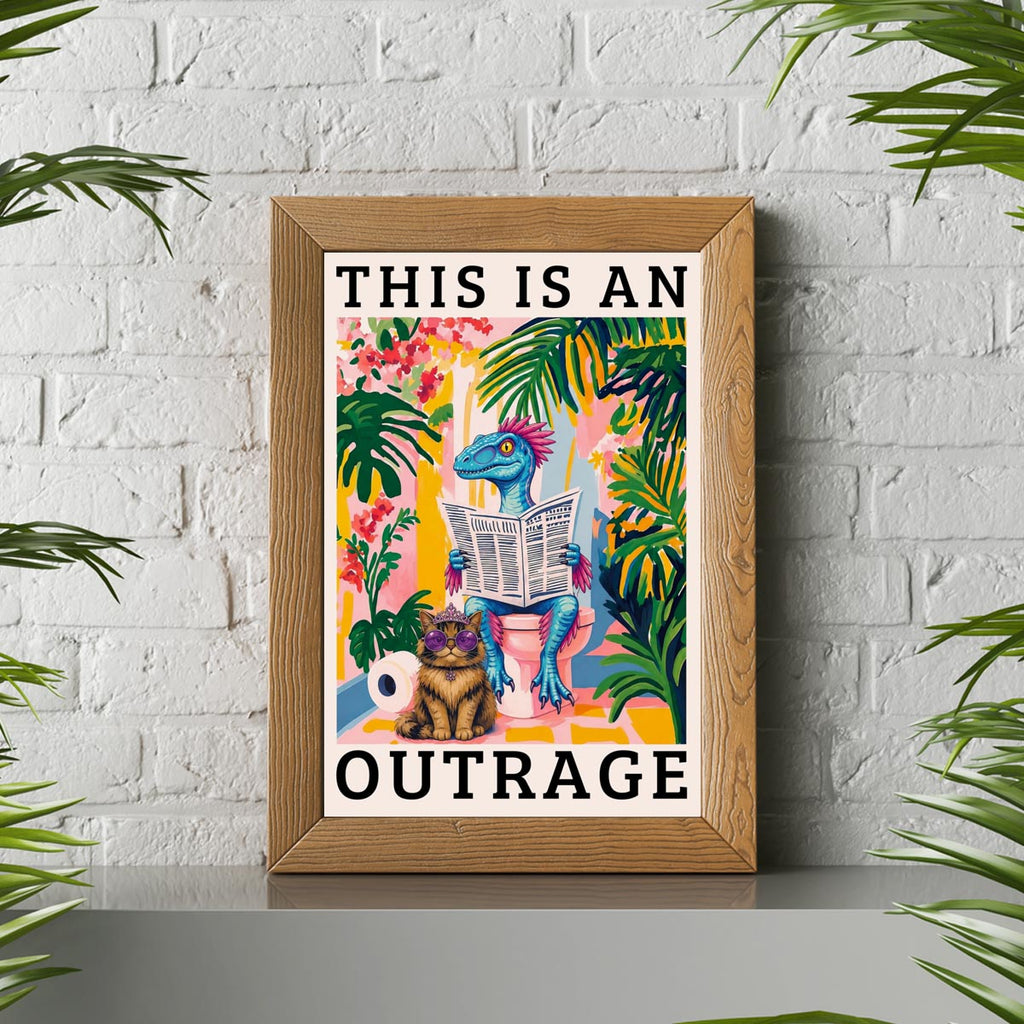 Dungeon Crawler Carl Matte Vertical Poster, This Is An Outrage Art, Bookish Gifts, Book Lover Gift, Sci Fi Fantasy Wall Art