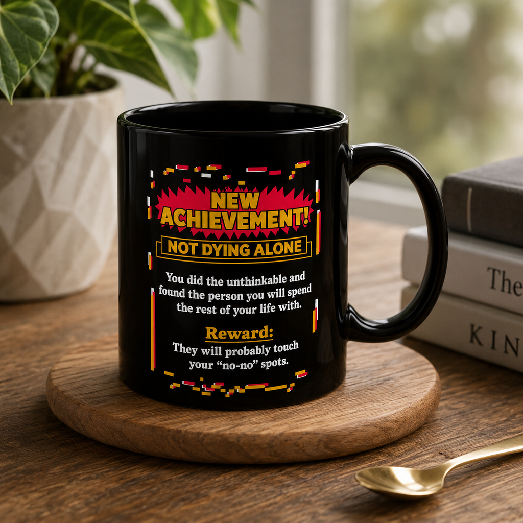 Not Dying Alone, Dungeon Crawler Carl Mug, New Achievement Coffee Mug, Litrpg Lover Gifts, Princess Donut and Mongo Bookish Merch