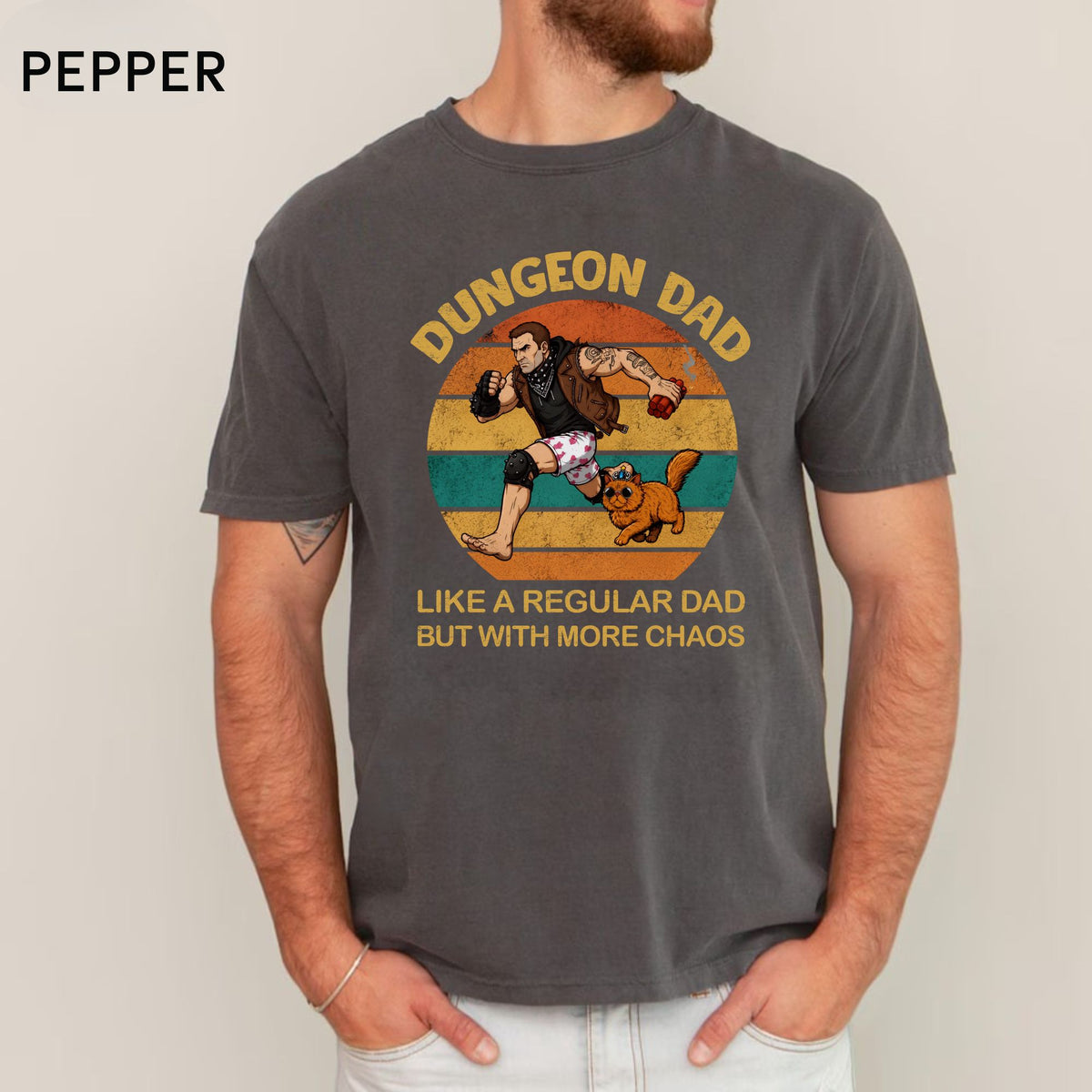 Comfort Colors Dungeon Crawler Carl Fathers Day Shirt, Dungeon Dad T Shirt, DCC Fan Shirts, Funny LitRPG Dad Gift, New Achievement Unlocked