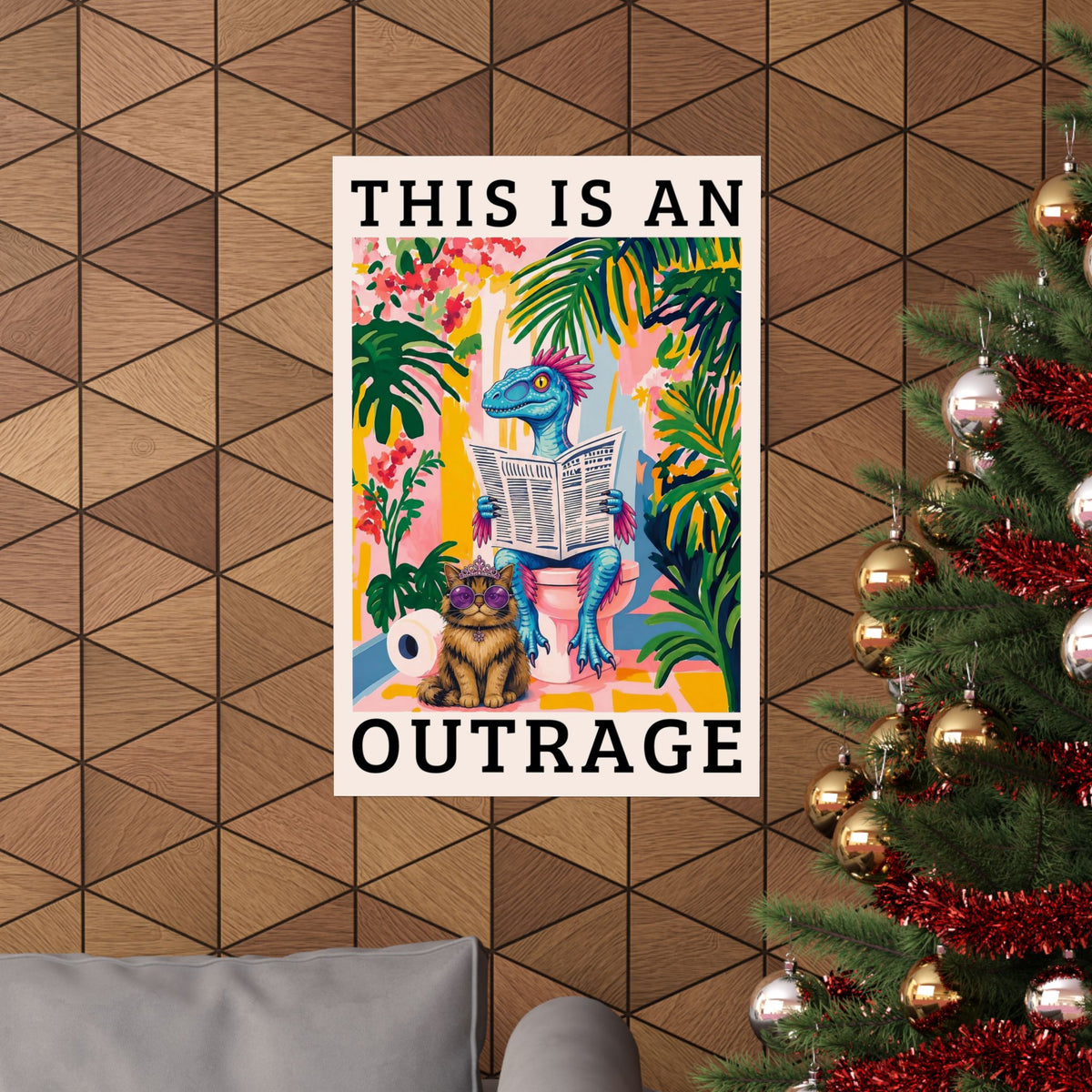 Dungeon Crawler Carl Matte Vertical Poster, This Is An Outrage Art, Bookish Gifts, Book Lover Gift, Sci Fi Fantasy Wall Art