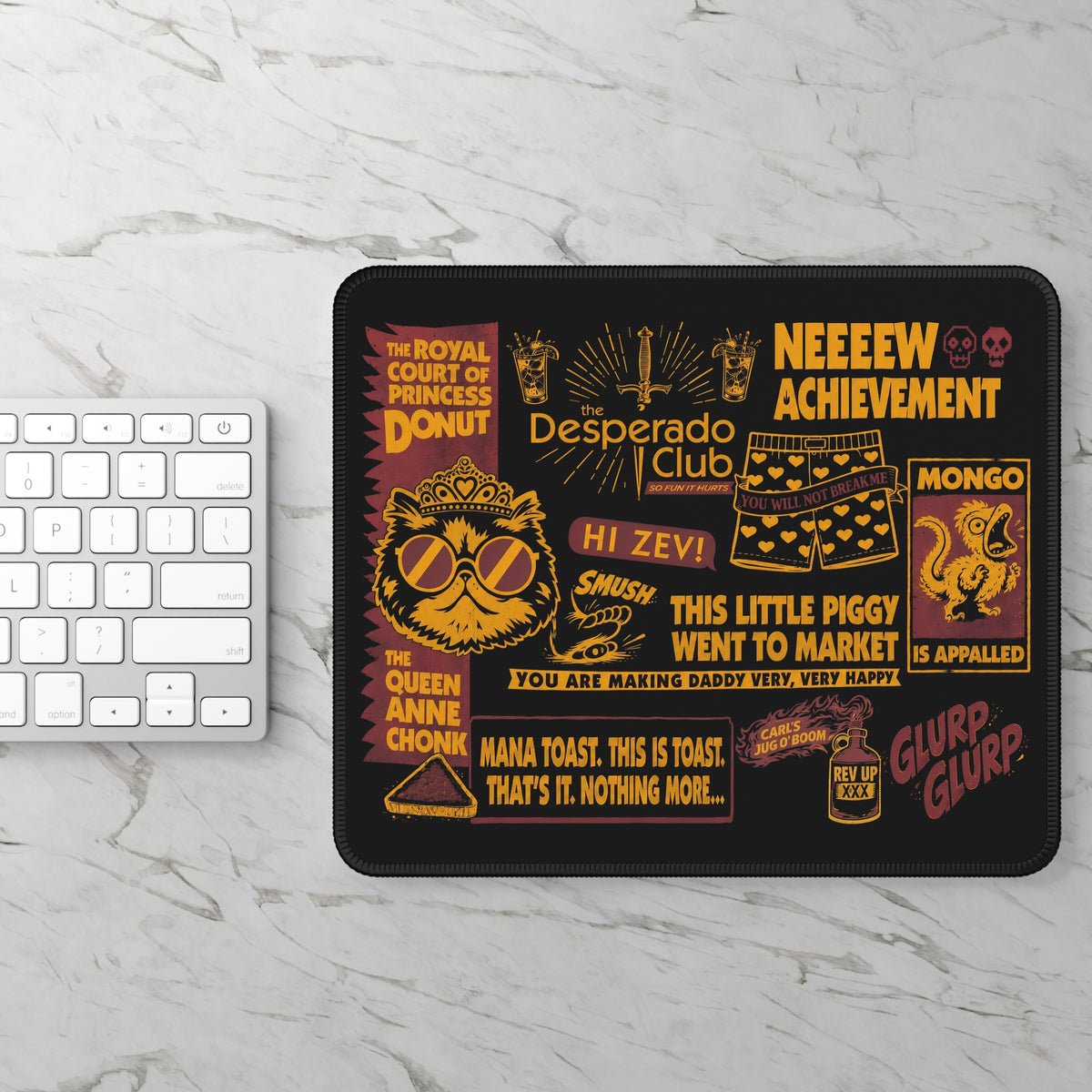 New Achievement Gaming Mouse Pad, Dungeon Crawler Carl Mousepad, Office Accessory, Funny LitRPG Gamer Gift, DCC Fan Gifts