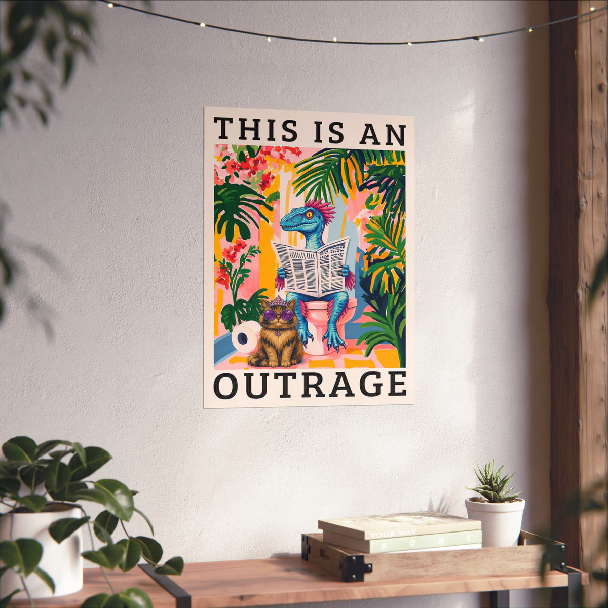 Dungeon Crawler Carl Matte Vertical Poster, This Is An Outrage Art, Bookish Gifts, Book Lover Gift, Sci Fi Fantasy Wall Art